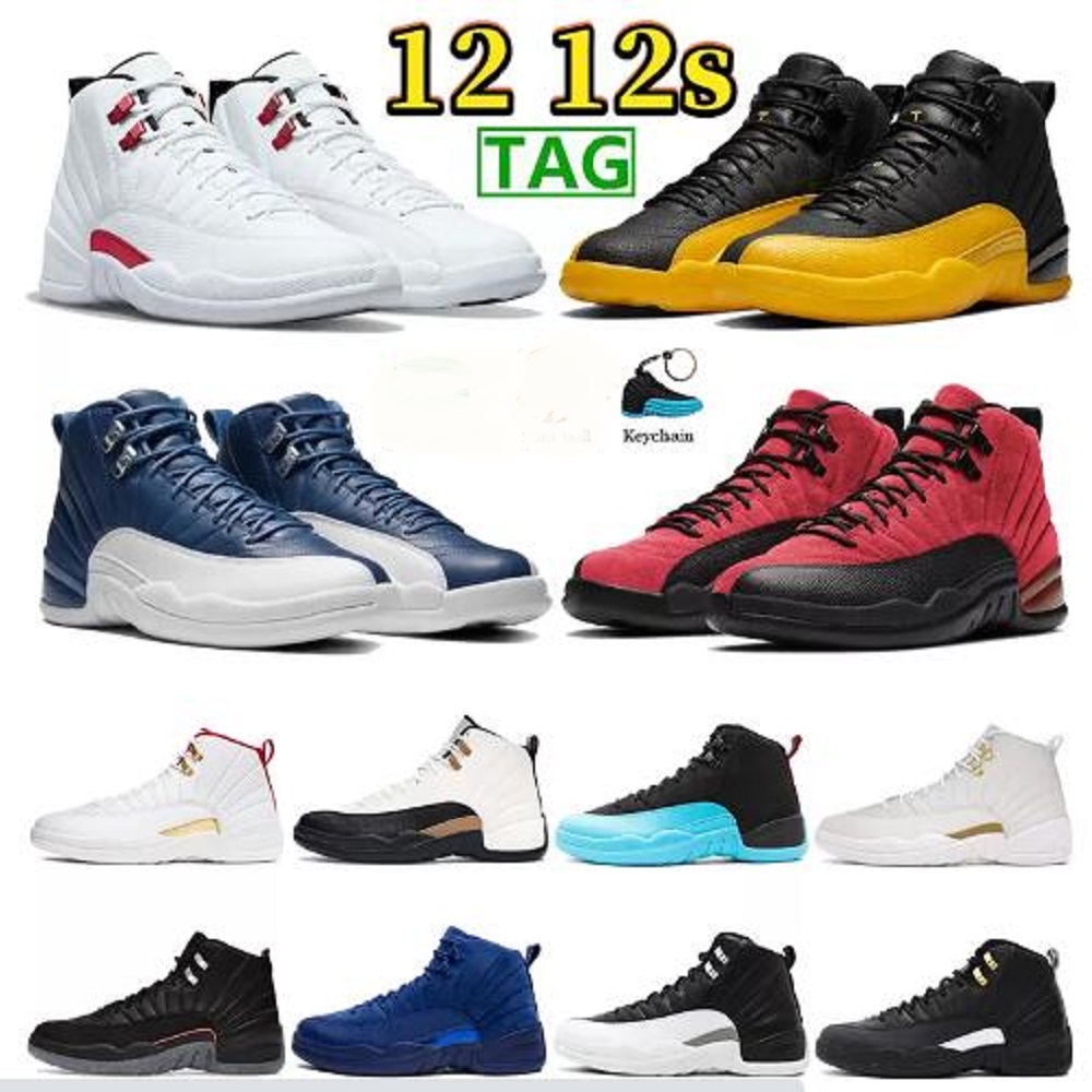 

12 12s varsity red french blue gamma the master Basketball Shoes Men Sport Trainer Sneakers us 8-13, # 22