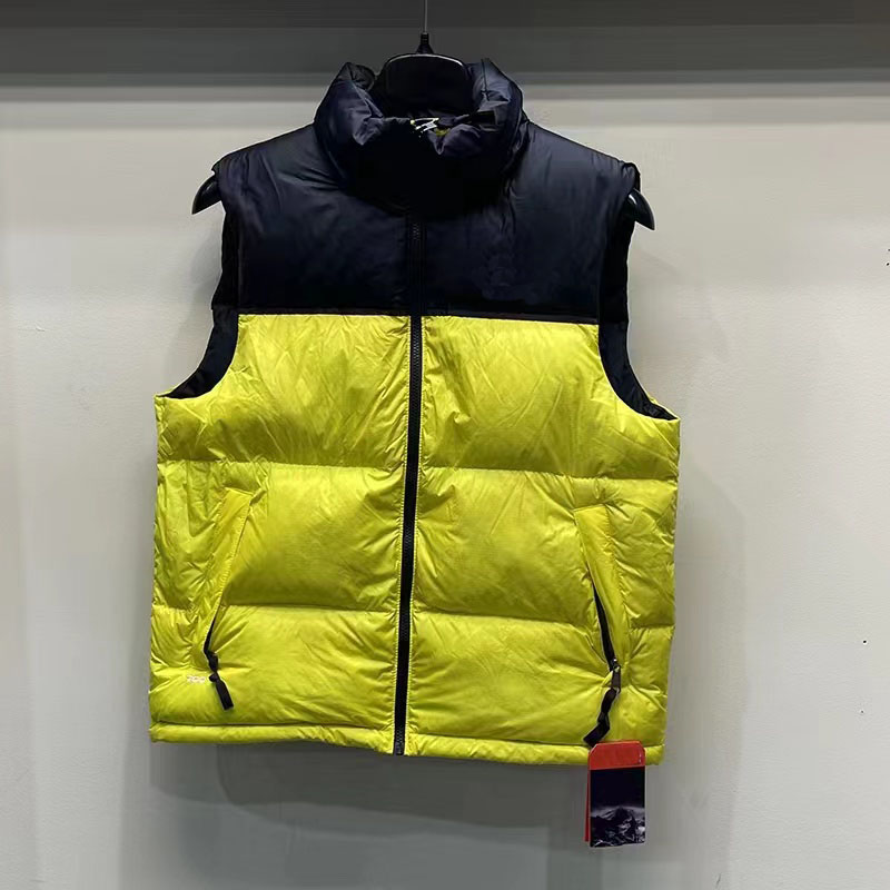 

2022 Fashion Men vest Down cotton waistcoat designs Mens and women's No Sleeveless Jacket puffer Autumn Winter Casual Coats Couples vests Keep warm Coat, Orange
