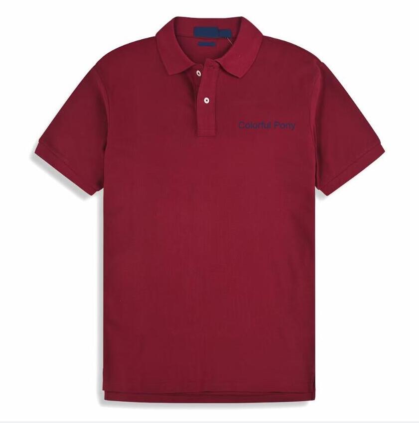 Designer Mens Polo Shirt Summer Men Polos with Colorful Pony Embroidery T-Shirt Classic Letters Print Men Tops Fashion Clothing S-2XL