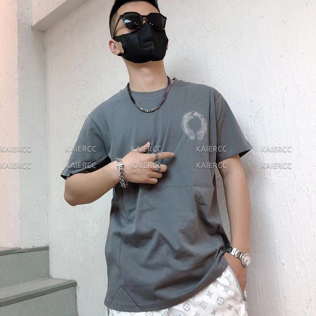 

Designer T Shirts Simple letter slogan horseshoe cross short sleeve Unisex wholesale Casual 100% Pure Cotton Tops for Mens Women Size -xxl