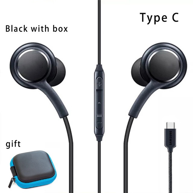 Headphones Type C or 3.5mm In Ear Wired Earphones With Mic Usb Galaxy S22 S21 Note 20 Original-image-770896653