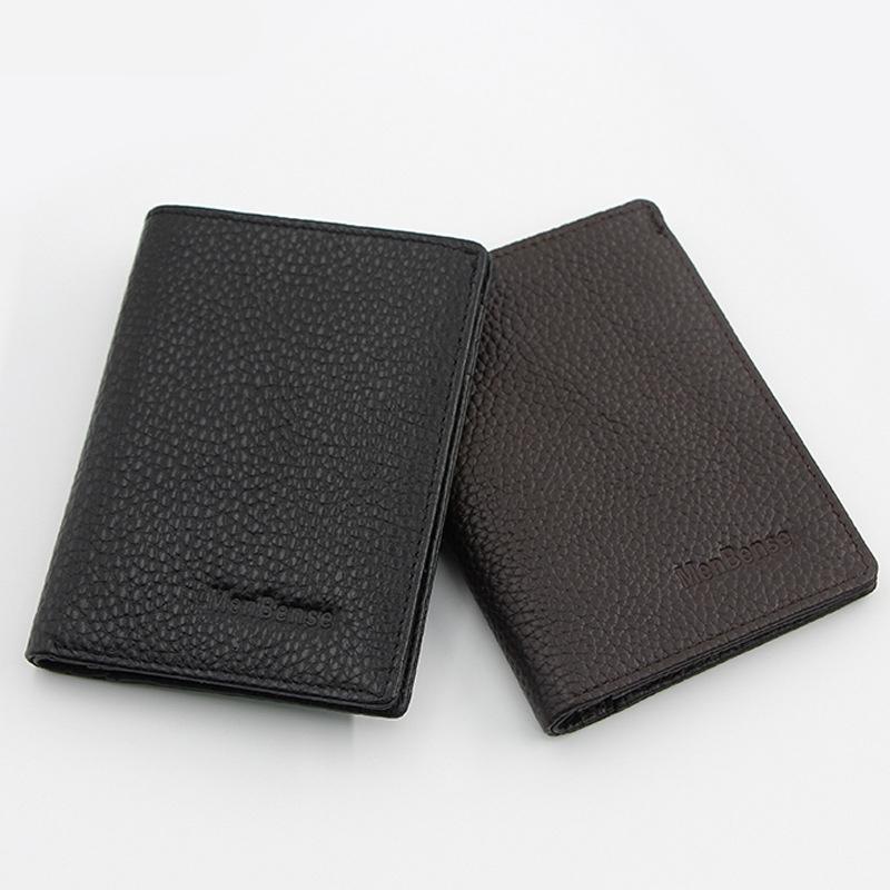 

Wallets Men's Wallet Ultra Thin Soft Leather Mini Card Holder SmallWallets, Black
