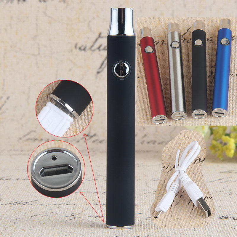 

380mAh Max Preheat Vapor Battery Variable Voltage Bottom Charge with USB 510 Vape Pen Battery Packaging for Oil Cart Empty Cartridge