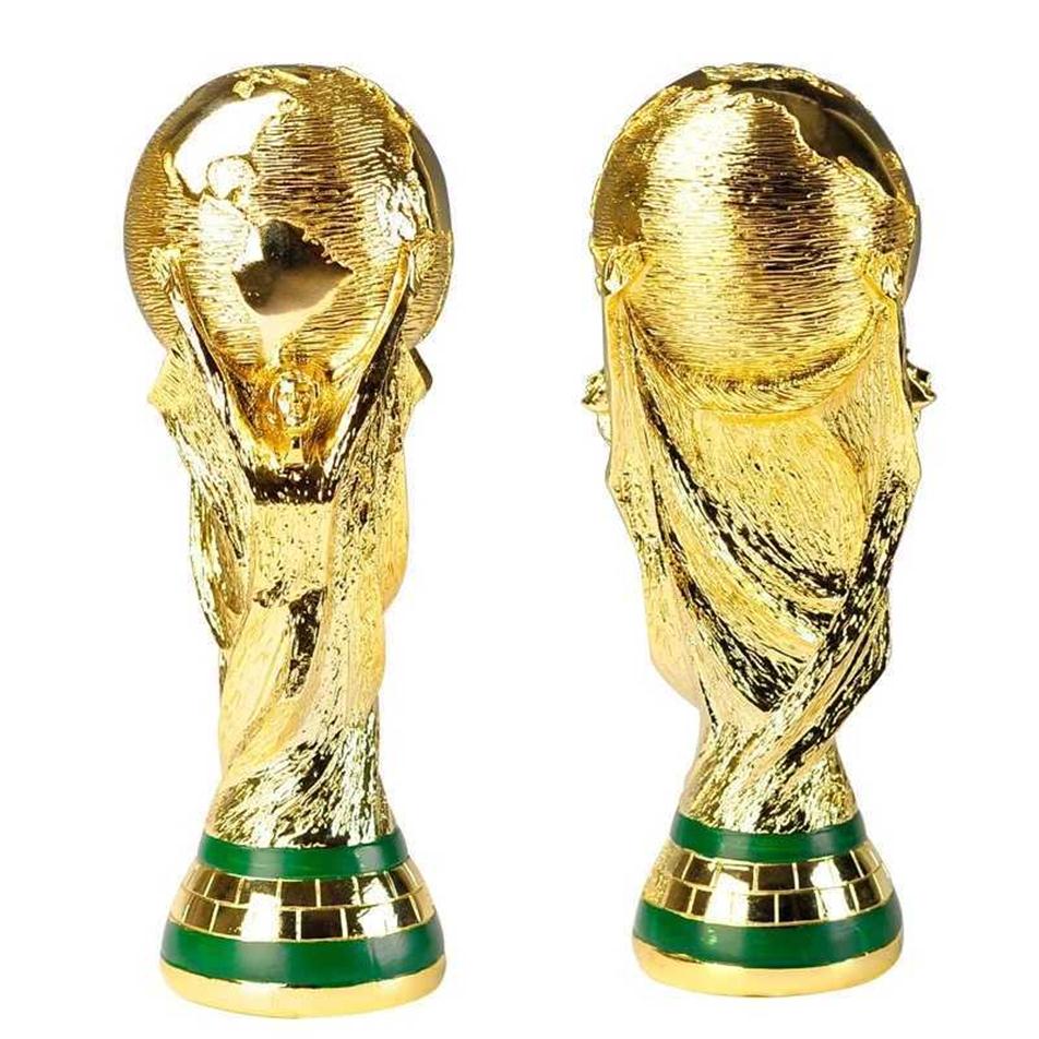 

European Golden Resin Football Trophy Gift World Soccer Trophies Mascot Home Office Decoration Crafts196a