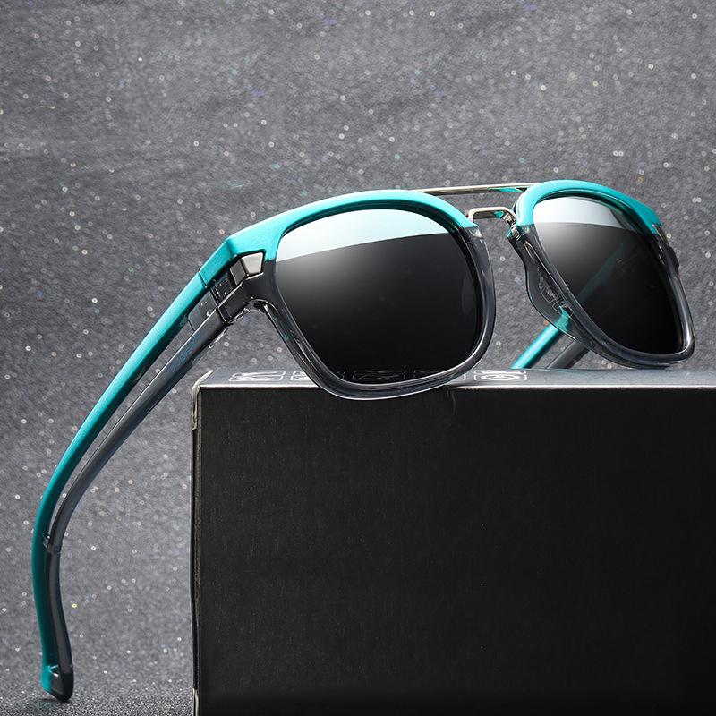 

Sunglasses Brand Design Square Two Tone Polarized For Men Fashion Trend Male Ladies Outdoor Sports Cycling Polaroid Glasses 2022