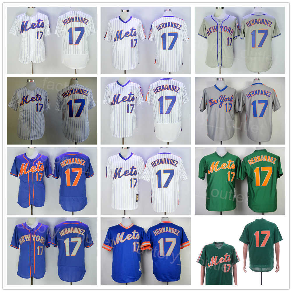 Men 1983 1985 1986 Throwback Baseball Retro 17 Keith Hernandez Jersey Vintage Flexbase Cool Base All Stitched Team Color Black Blue White Grey Pu