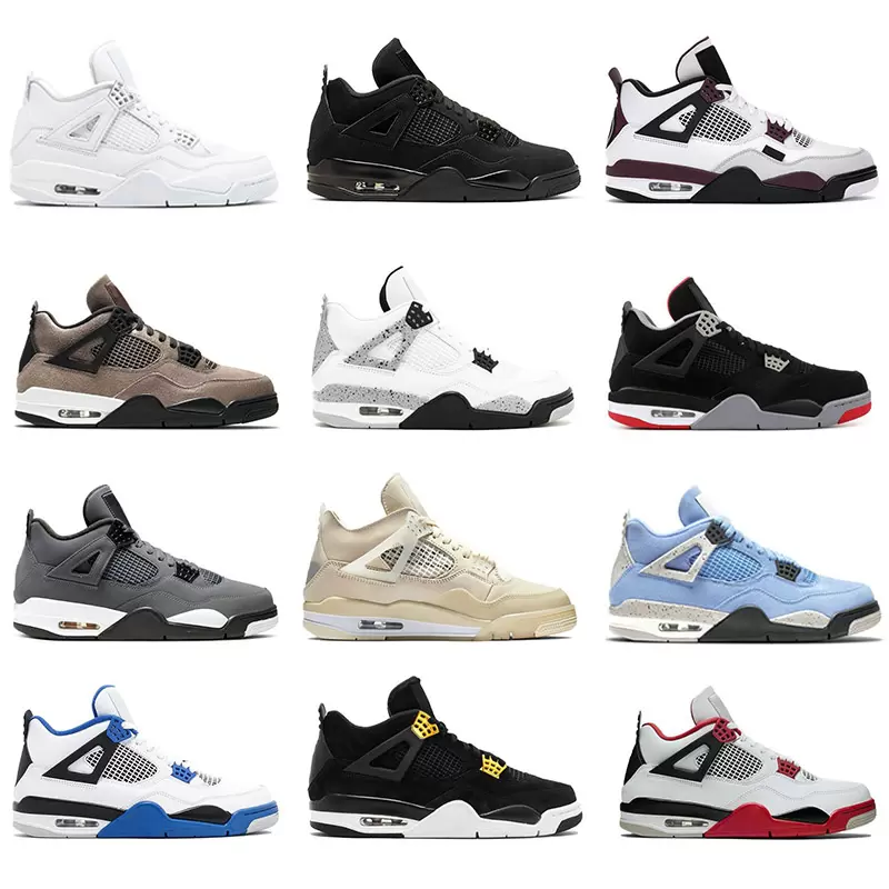 

University Jumpman 4 4s Basketball Shoes for Men Women Sneakers for Boys white oreo cool grey metallic purple black bred shimmer cactus jack Infrared Running Shoes