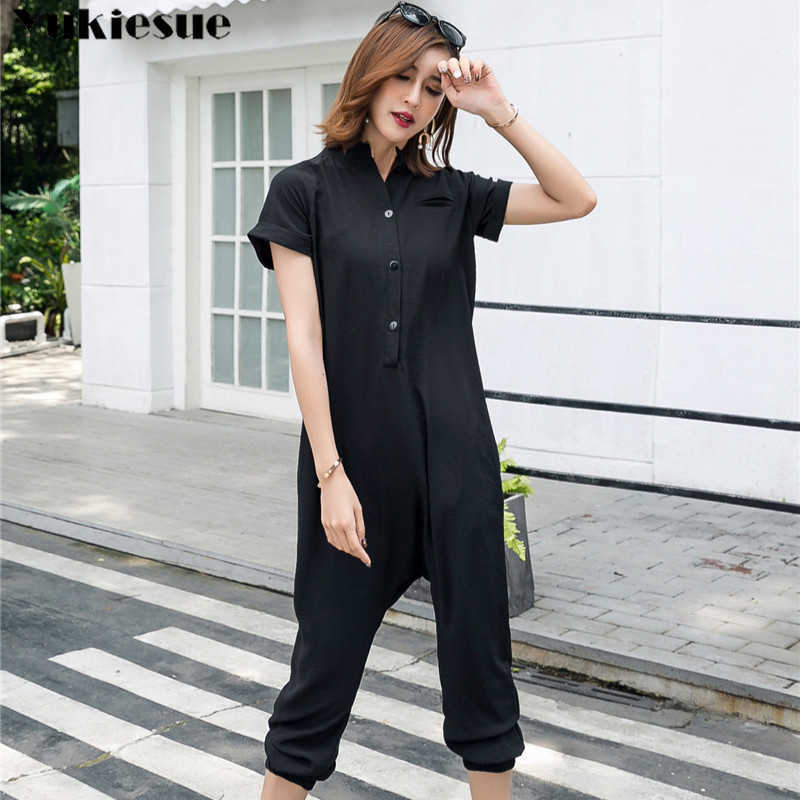 

womens suit jumpsuit bodysuit female body for women summer short sleeve rompers womens sexy elegant jumpsuits womans 210608, Black