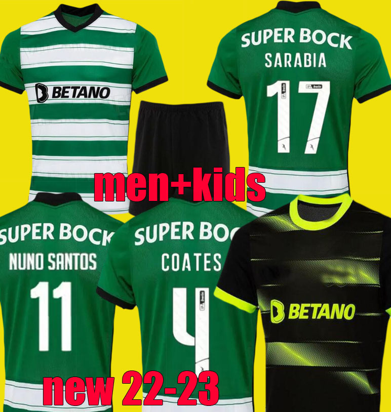 

Sporting CP 22 23 Lisboa soccer jerseys 2022 2023 home away Lisbon Special Jovane Sarabia Vietto Sporting Clube football shirt men kids kit maillots de foot top, 22-23 home aldult+patch