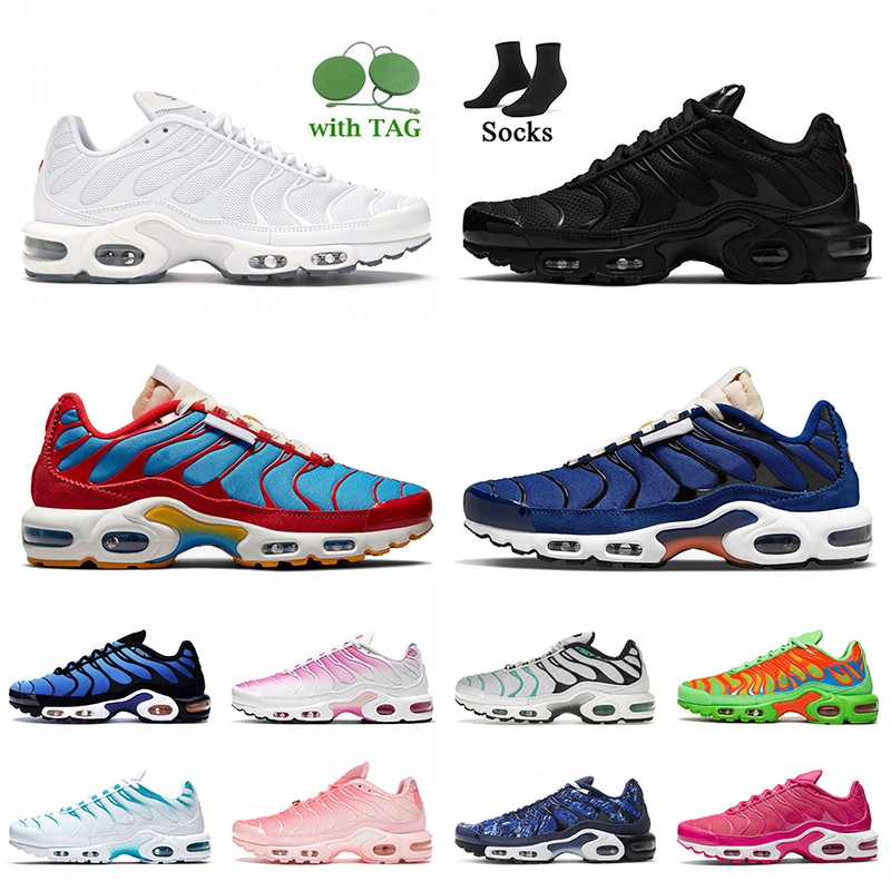 

Wholesale Top Quality Running Shoes Tn Plus Tns Women Mens Trainers Triple White Black Tnplus Oreo Midnight Navy Shattered Hyper Jade Persian Violet Sports Sneakers, B44 black gold 40-46