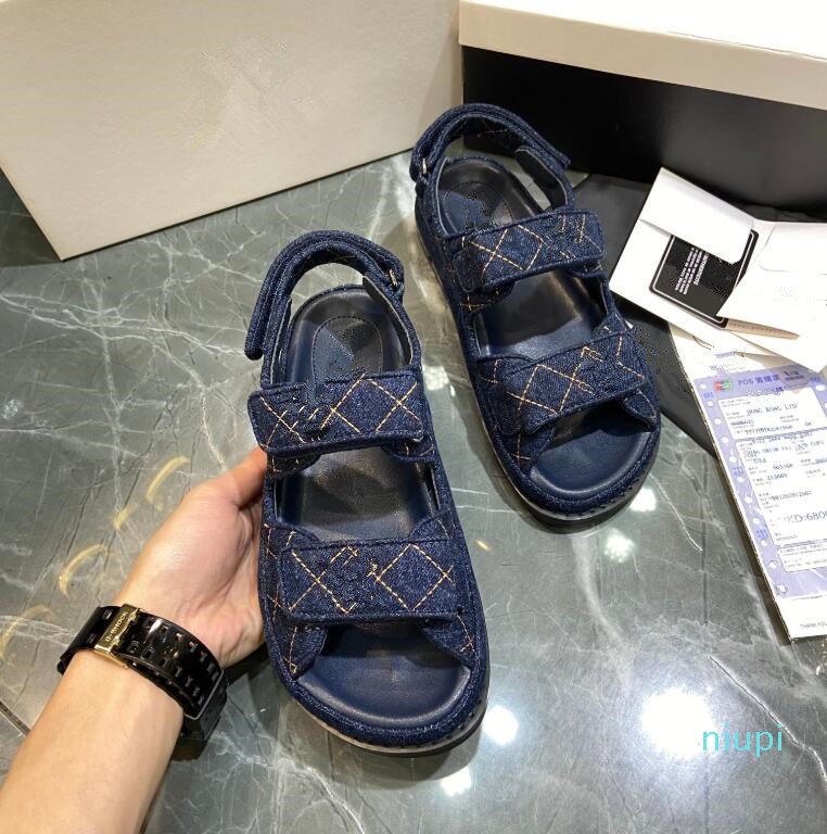 

CHaELN Brand style men's and women's casual fly-woven fabric slippers comfortable and versatile summer ladies slide with packaging C11, 08