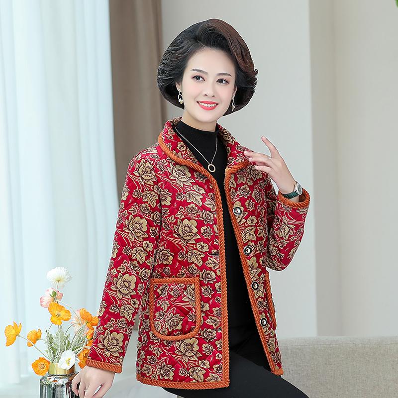 

Women's Trench Coats Autumn And Winter Women's Golden Velvet Cotton Jacket Short Slim Floral Vintage Woman Jackets Outwear ParkaWomen's, 2216-4