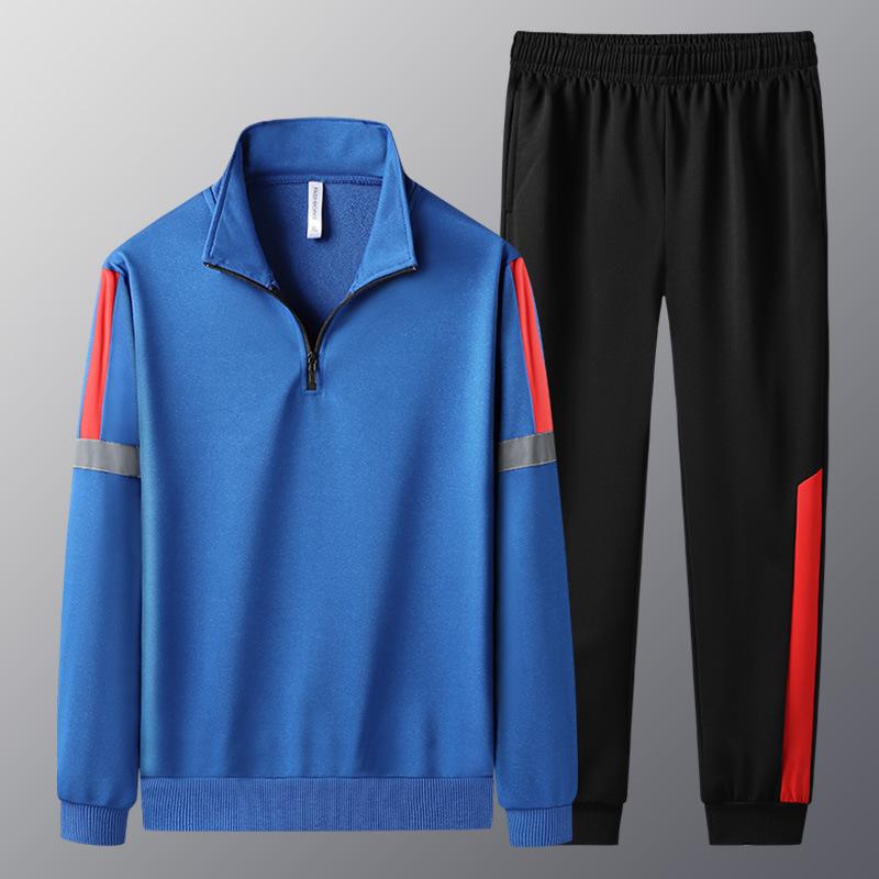 

Men's Tracksuits Men Outfit Set 2022 Men's Tracksuit Solid Color Breathable Comfortable Casual 2-piece Including Pullover And PantsMen's, Black