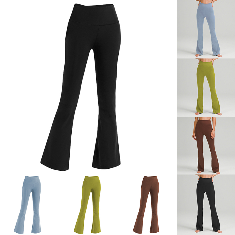 

Yoga clothes Grooves elegant and beautiful womens flared pants high-waisted tight-fitting belly show figure sports yogas nine-point pants new summer, 10
