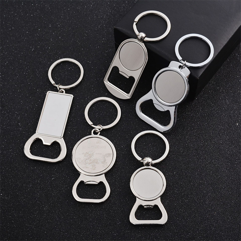 

sublimation blank keychain Aluminum Heat Transfer Beer Metal Blank Sublimation Bottle Opener Keychains
