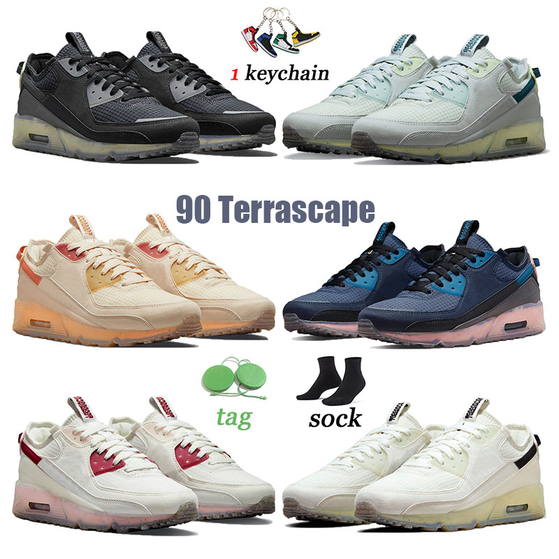 

2022 Newest 90 Terrascape Running Shoes Designer Womens Runners Dark Teal Green Obsidian Pomegranate Sail Anthracite Jogging Mens Trainers Sports Sneakers US 11, 40-45 dark teal green