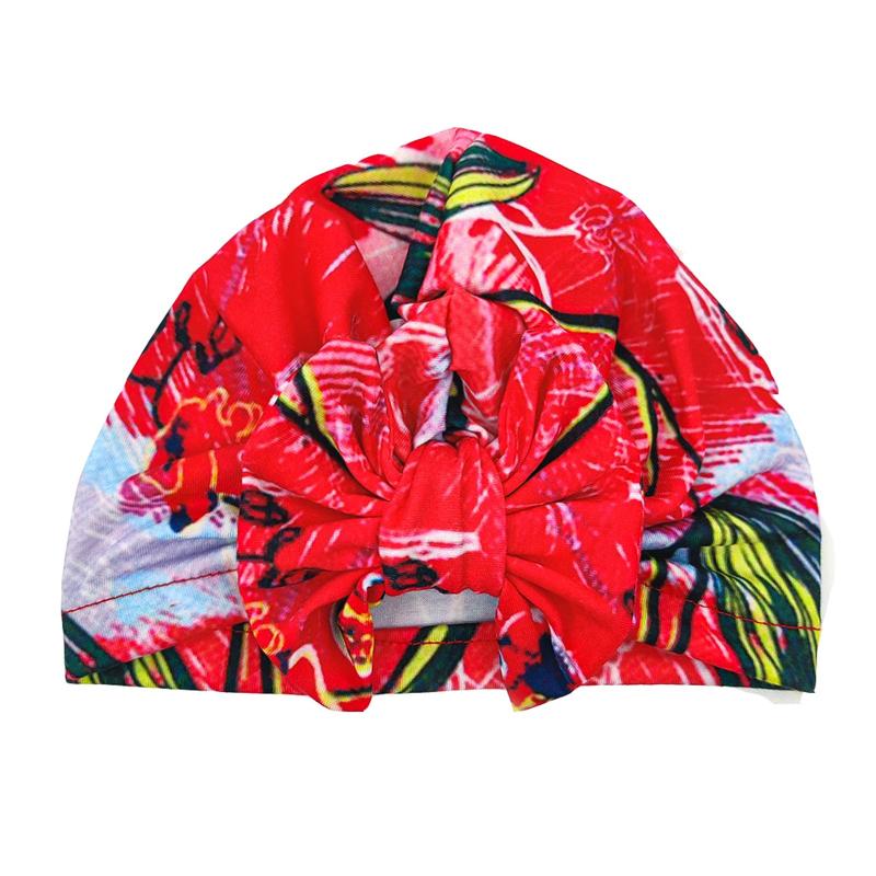 

Hair Accessories Hats For Girls Summer Bowknot Cap Elastics Infant Floral Print Hat Turban Toddler Baby Letter Boys Care Pool HatHair