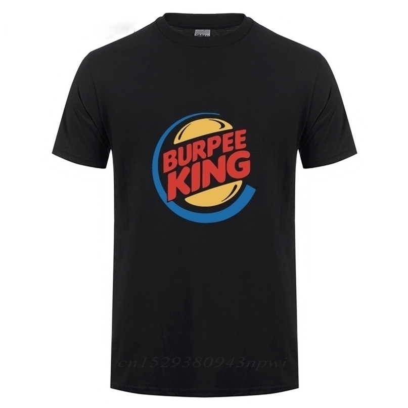 

Burpee King T-shirt Funny Birthday Gift For Boyfriend Husband Dad Men Summer Short Sleeve Cotton Crossfit Workout T Shirts 220411, White