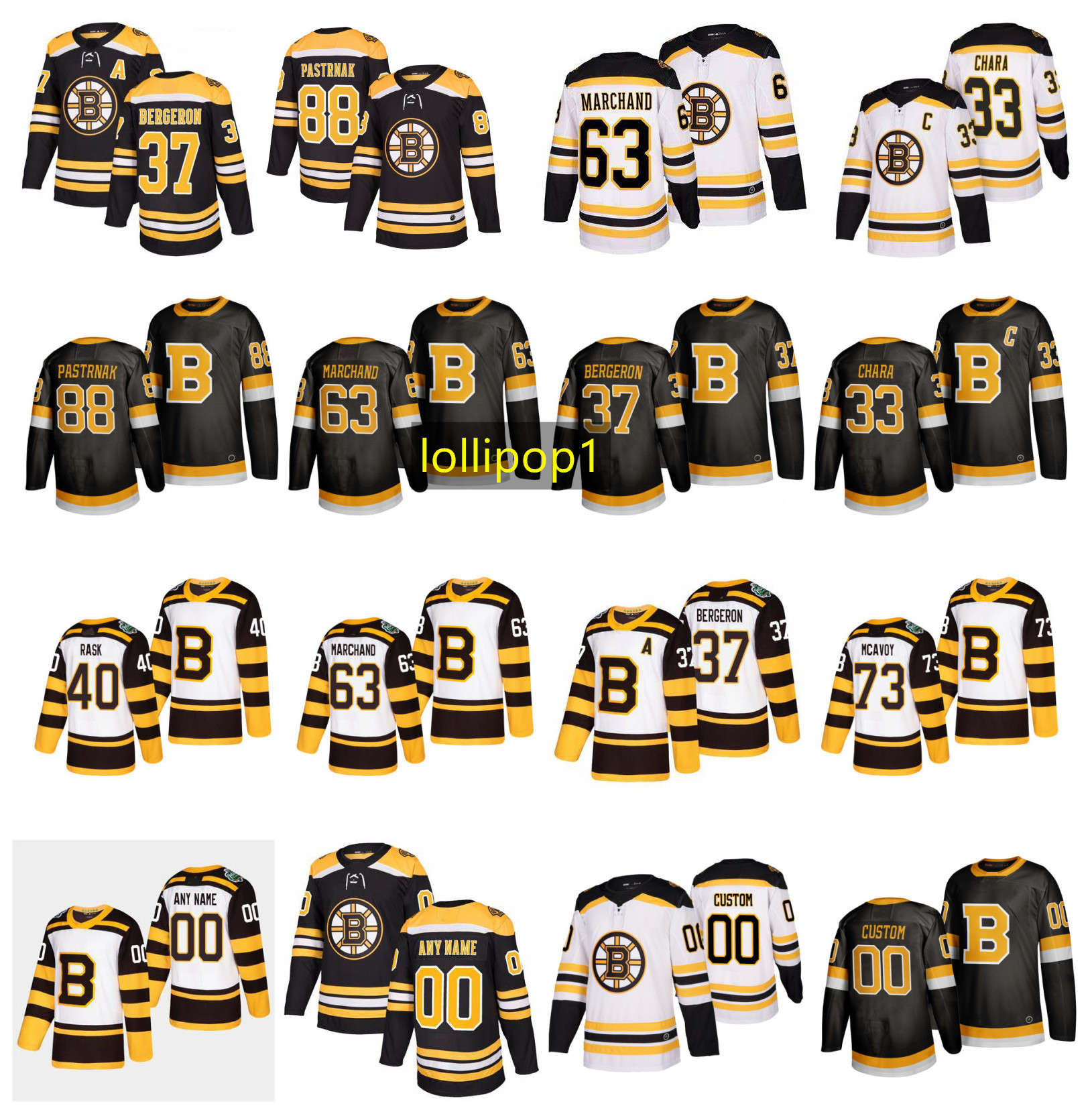 

Hockey Jerseys Boston''Bruins''men stitched Embroidery 33 Zdeno Chara 63 Marchand 37 Patrice Bergeron 88 David Pastrnak men women youth 327, As