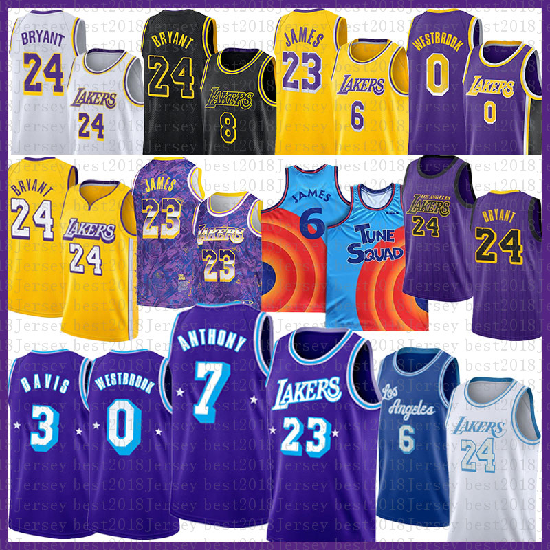 

24 0 3 LeBron James Carmelo Anthony Basketball Jersey Los Angeles''Lakers''Kobe''Bryant''Mens 23 6 7 Anthony Russell Westbrook Davis Youth, Youth jersey