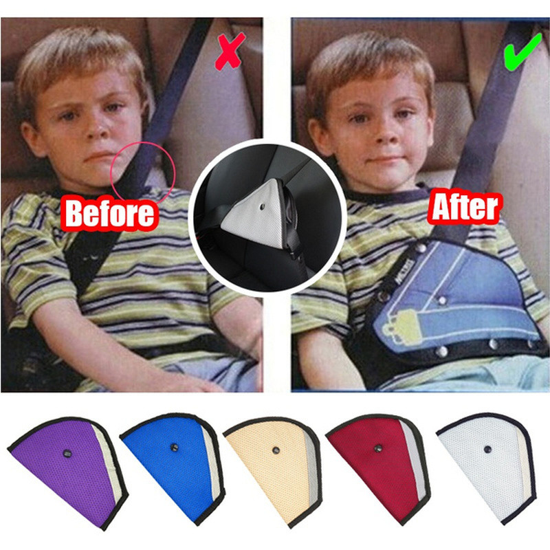 

Car Kids Triangle Seat Belt Sturdy Adjuster Shoulder Holder Harness Universal Auto Safety Belt Cover Baby Child Protection