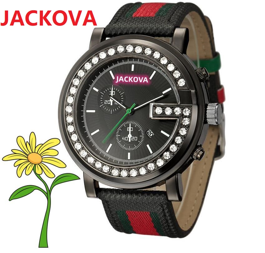 

Famous big classic designer watch 45mm Luxury Super Crystal Diamonds Men Watches Large dial women quartz clock stopwatch fabric strap wholesale gifts wristwatch, As pic