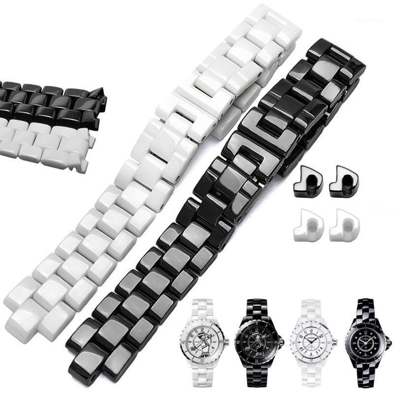 

Watch Bands Ceramics Wristband High Women's Men's Strap Fashion Bracelet Black White 16mm 19mm For J12
