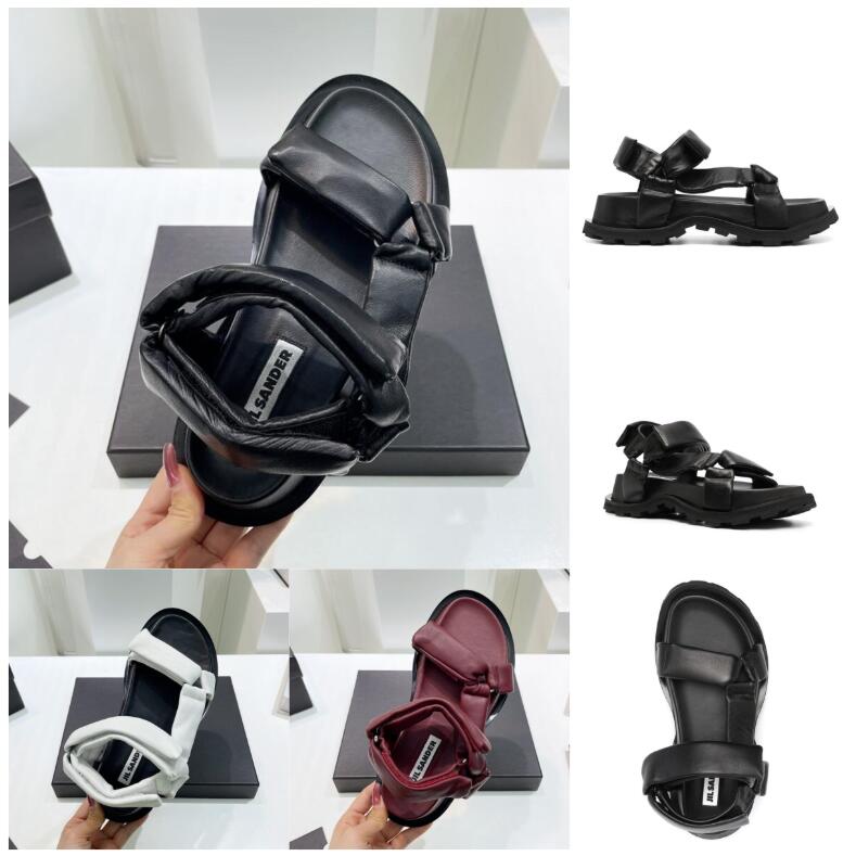 

Italy Designer platform sandals touch-strap fastening crossover-strap chunky shoes square-toe sandal Black flatform chunky leather touch strap Slippers, Boxes jilbox