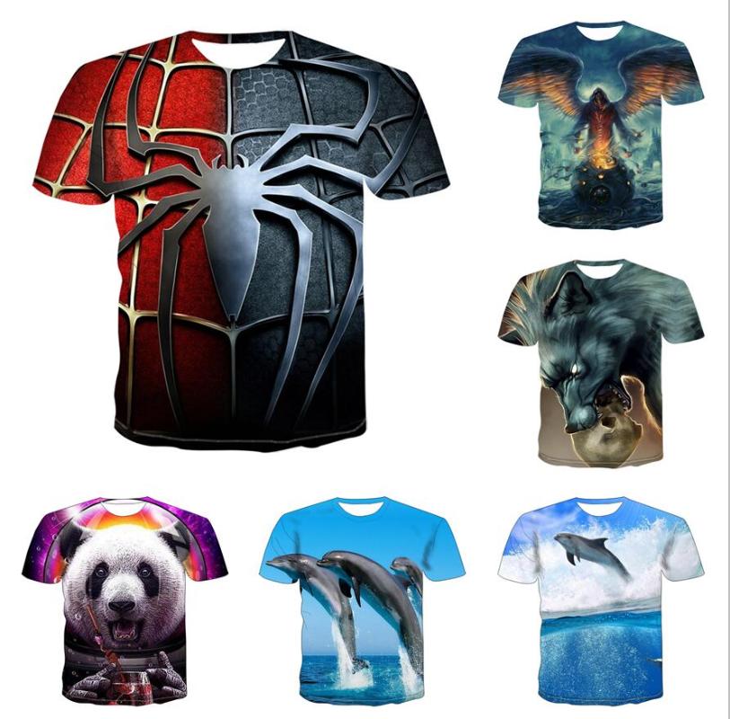 

Men's T-Shirts 3d Printed Fashion Hip Hop T Shirt Men Women T- Animal Dolphin Harajuku Tops Tee Funny Shirts Homme Streetwear Tshirt, White;black