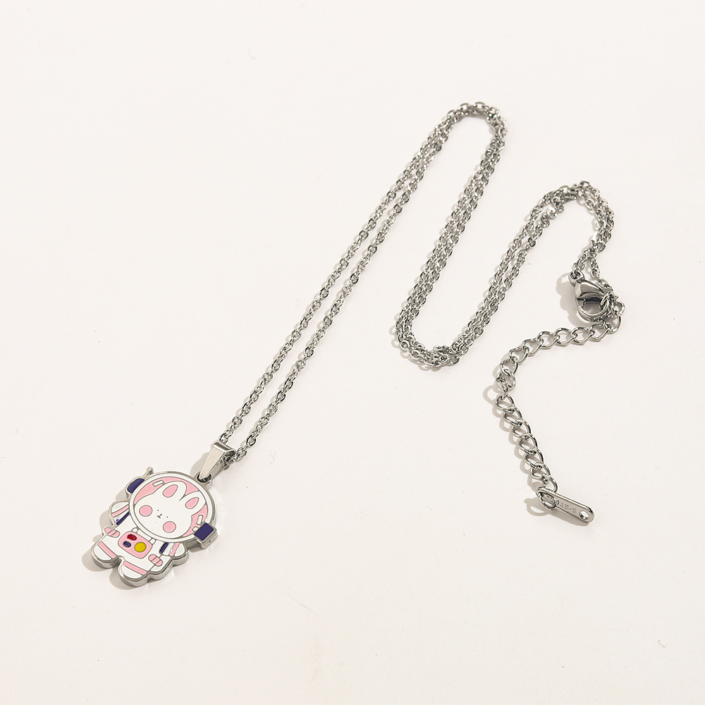 

Cartoon Necklace Designer Necklaces Silver Plated Rabbit Pendant Necklace Luxury Couple Family Jewelry Accessories Exquisite Gift Birthday Party