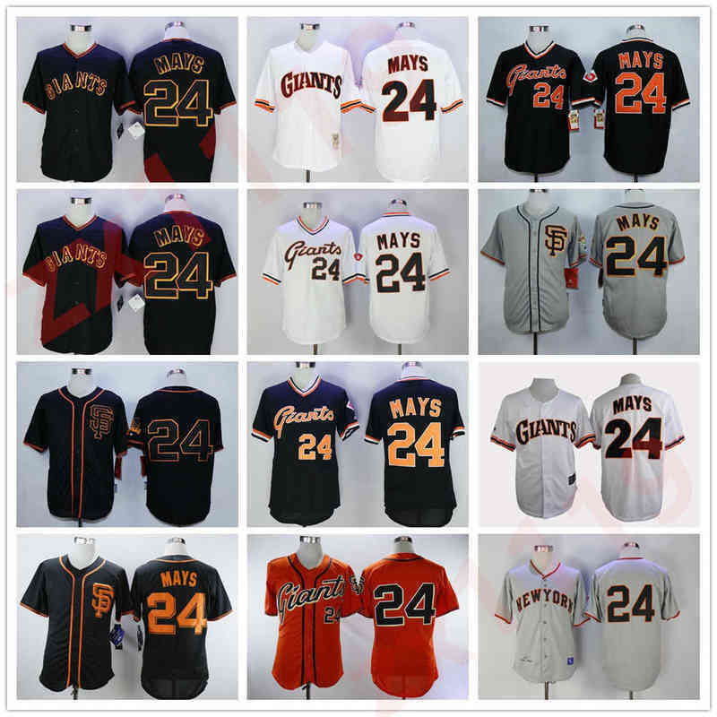 

women kids Retro 1989 Vintage Willie Mays Baseball Jersey Men Cool Base Pullover Flexbase Breathable Team Color Black Grey Orange Beige, As pic