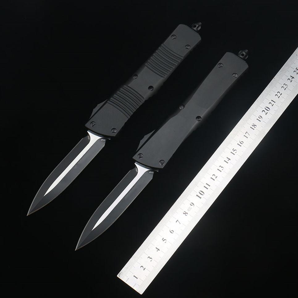 

High Quality COMBAT TROODON Automatic Knife Black D2 Steel Blade 6061-T6 Aviation Aluminum Alloy Handle Tactical Knives Outdoor Ca244n