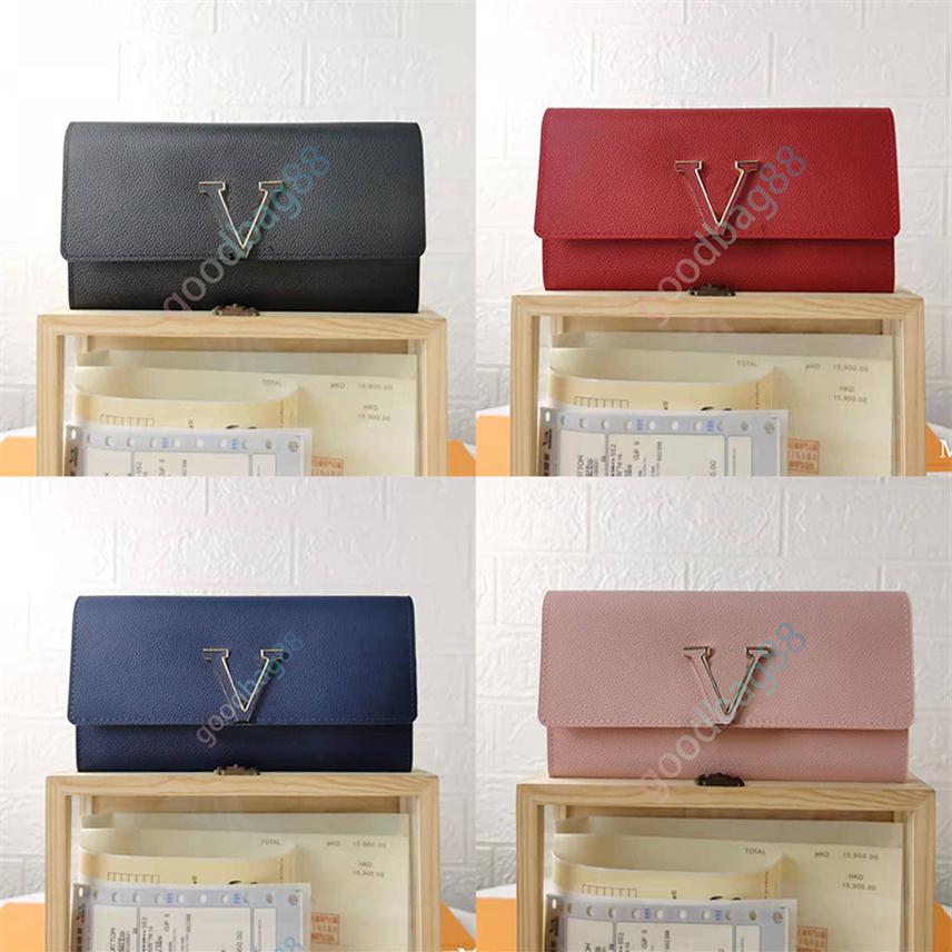 

Capucines Wallet Coin Purse Card Holder Key Pouch Taurillon in Beige WOMEN Small Genuine Leather Goods 4 Colors Card Holder M61248239a, Red