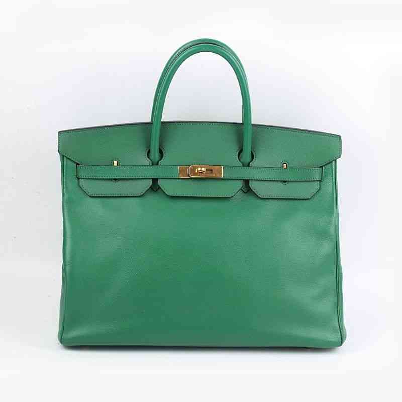 

econd Hand 95 New]horme Bk40 Gold Buckle Ep Leather Bamboo Green Handbag, Red