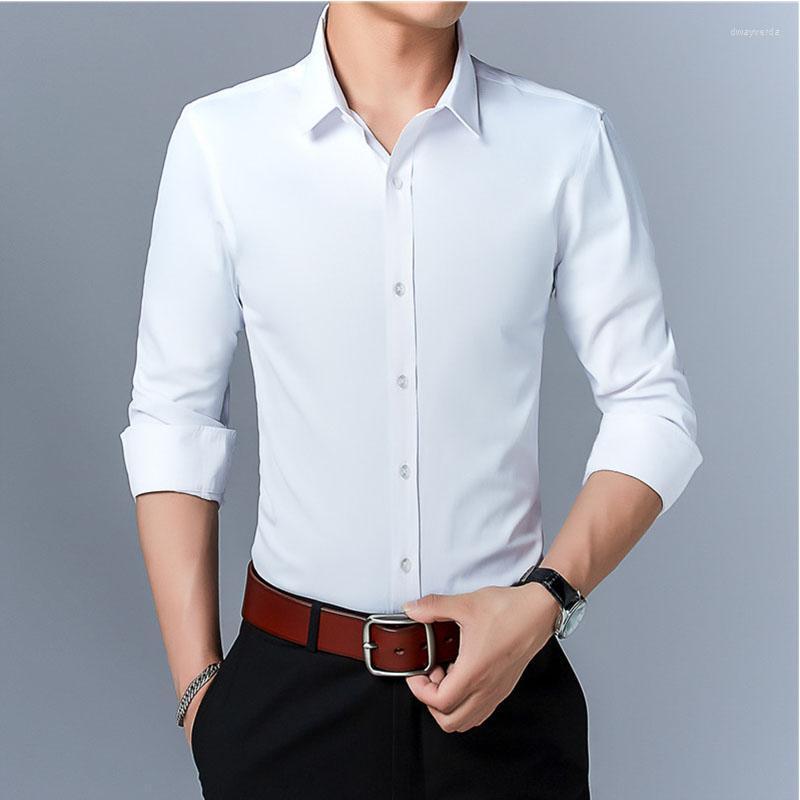 

Men's Dress Shirts High Quality Long Sleeve Male Shirt Business Casual Fashion Cotton Men Social Slim Fit Dway22, Navy