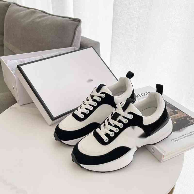 

Dress Shoes Luxury Brand design Letter Current season's new small fragrance leather female student fashion lace up thick bottom casual shoes net red lesbian running s, White