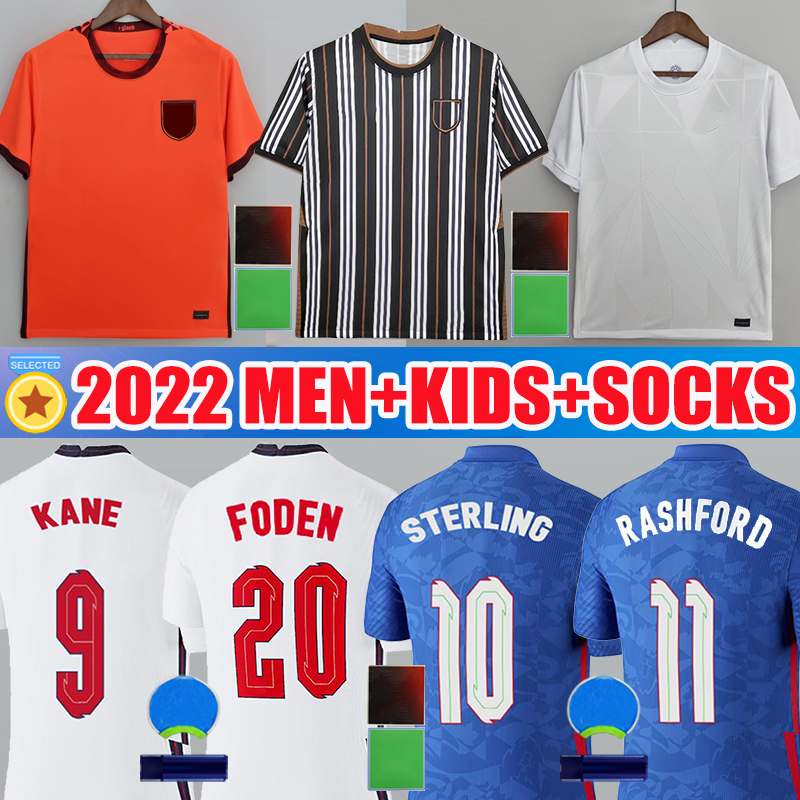 

2020 2022 KANE Soccer Jerseys STERLING RASHFORD SANCHO GREALISH MOUNT FODEN HENDERSON MAGUIRE SAKA 20 22 national Team football shirt men + kids Socks kit set, Kids home white +socks