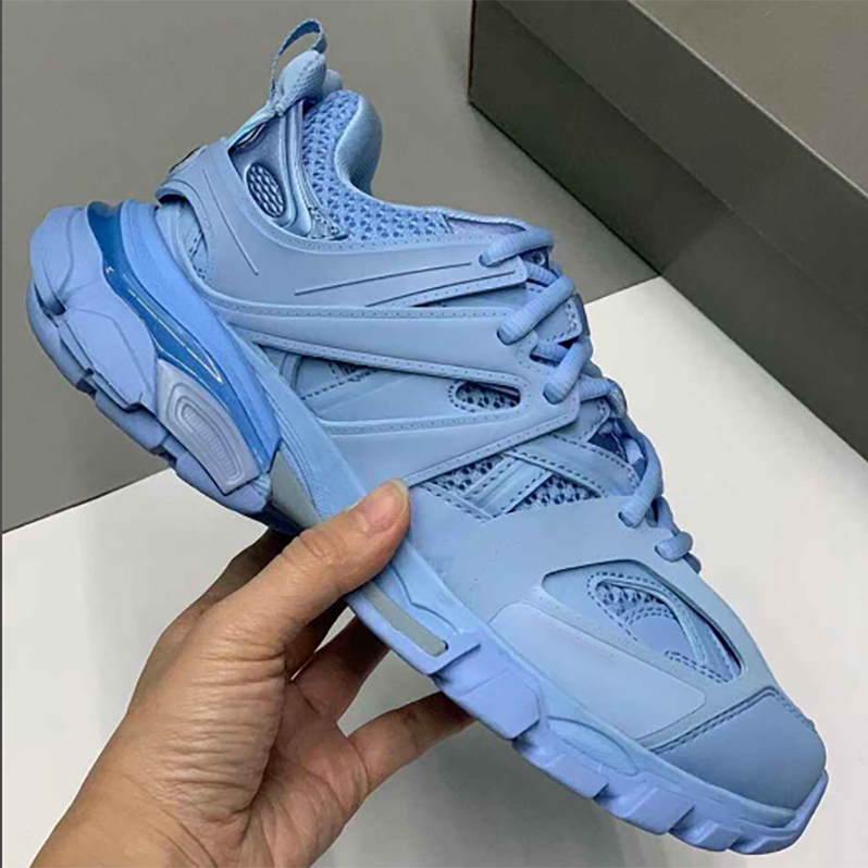 

Designer Luxury Womens Mens Casual Shoe Track 3.0 LED Sneaker Lighted Gomma leather Trainer Nylon Printed Platform Sneakers Men Light Trainers runner Shoes 36-45, Box