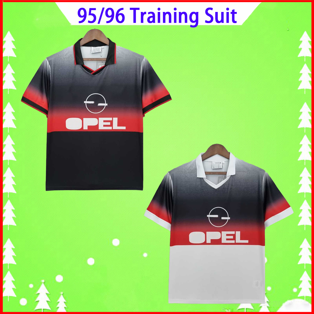 

Maillot de foot milan Retro soccer jerseys WEAH AC BAGGIO 1995 1996 SAVICEVIC BARESI VIEIRA classic Vintage 95 96 football shirt training wear suit uniform clothes, 95/96 training suit
