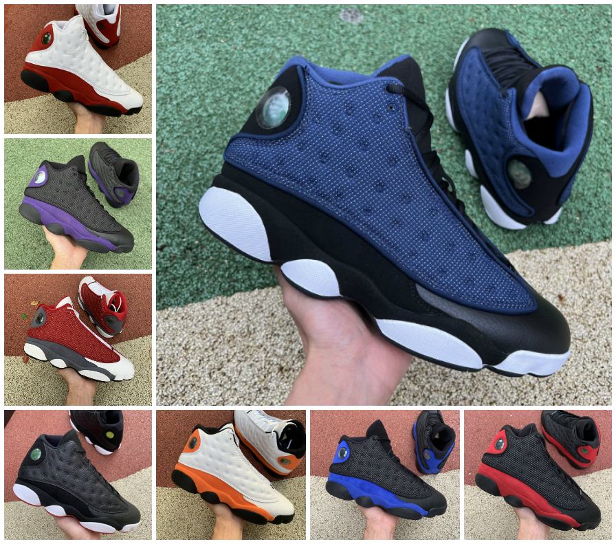 

Jumpman 13 13s Brave Blue Mens Basketball Shoes Black Cat Hyper Royal Gym Red Flint Grey He Got Game Bred Court Purple Retroes Del Sol Playoffs Obsidian Men Sneakers, Bubble package bag