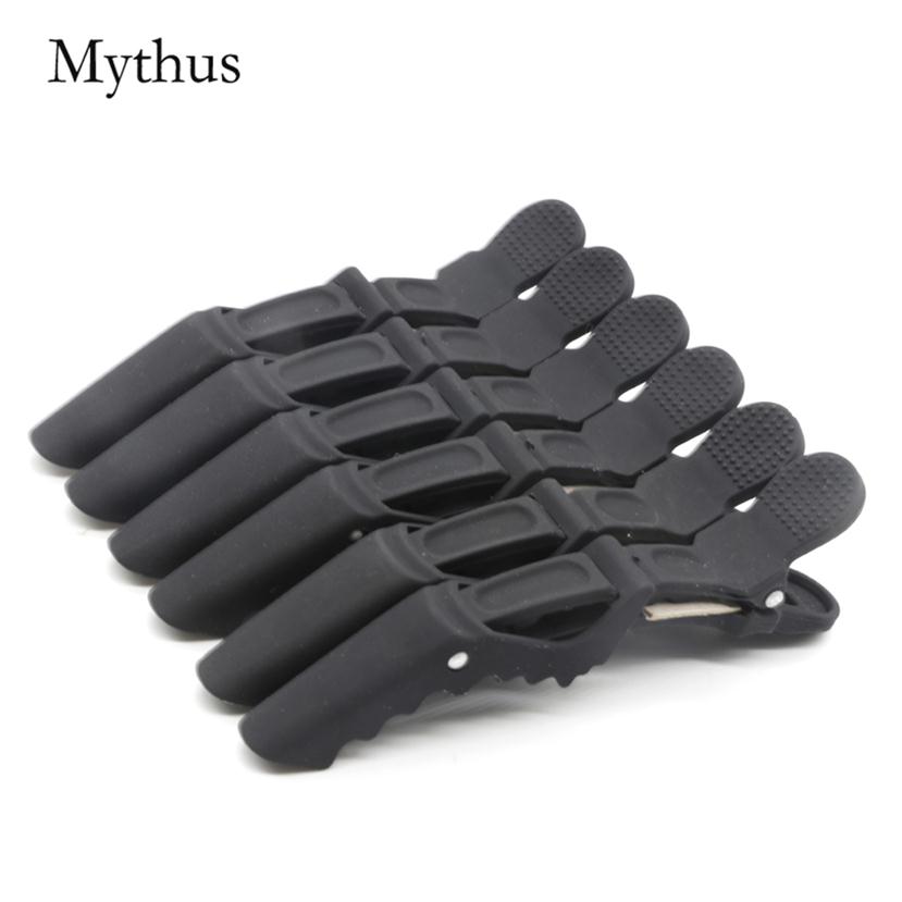 

Frosted Black Carbon Hair Clip 6Pcs/Lot Salon Cutting Hairdressing Crocodile Clip Sectioning Hair Alligator Clips For Hair Stylist306z