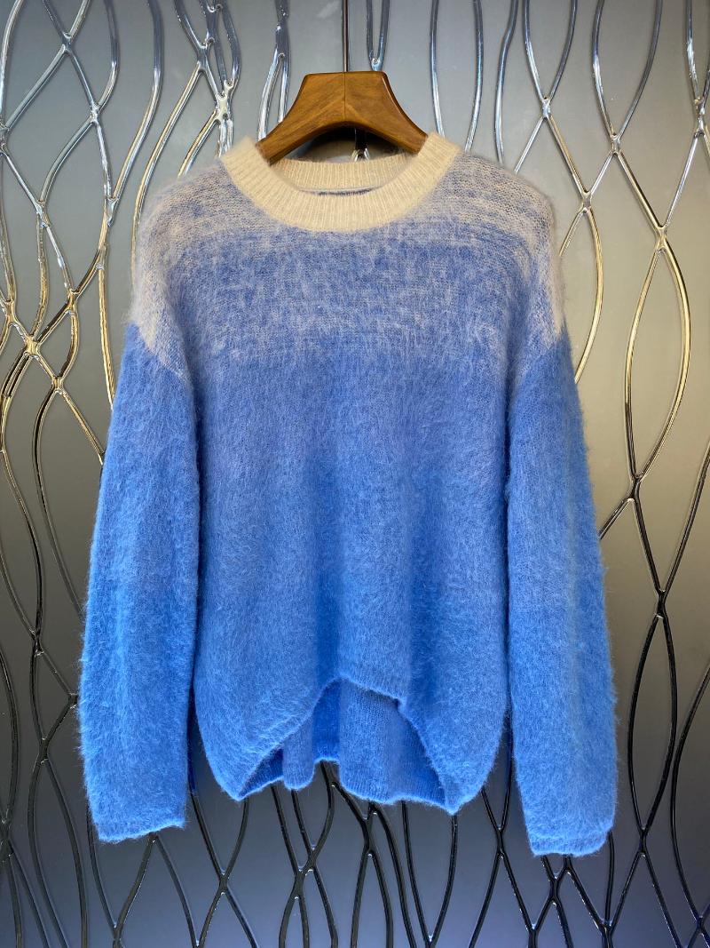

Women' Sweaters The 2022 Gradients Irregular Knitwear 1206, Blue
