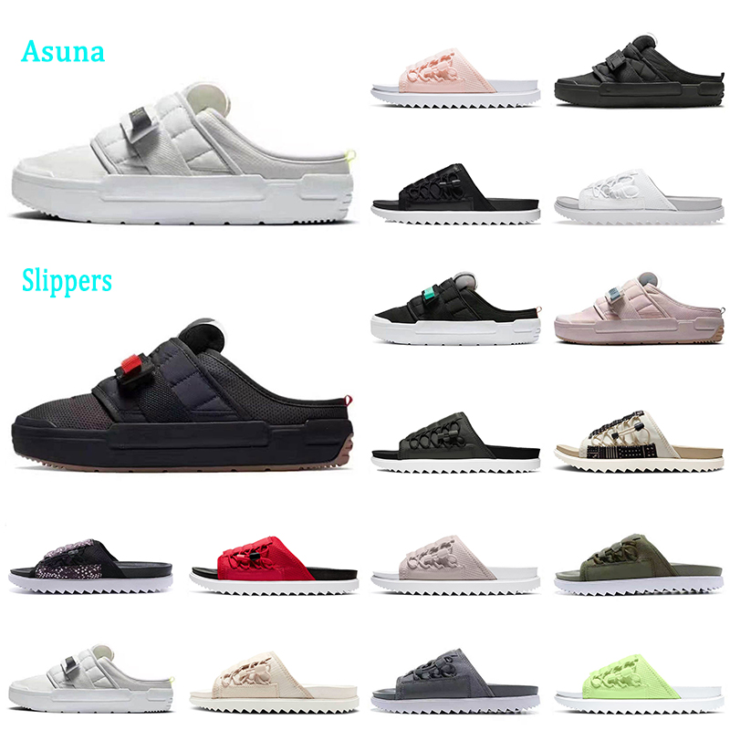 

Size 36-45 Women Mens Asuna Slide Offline Slippers Slip-on Scuffs Sandal Vast Grey Triple Black Red White Paisley Pale Ivory Anthracite Electro Orange Designer Slide, C10 sequoia 36-45