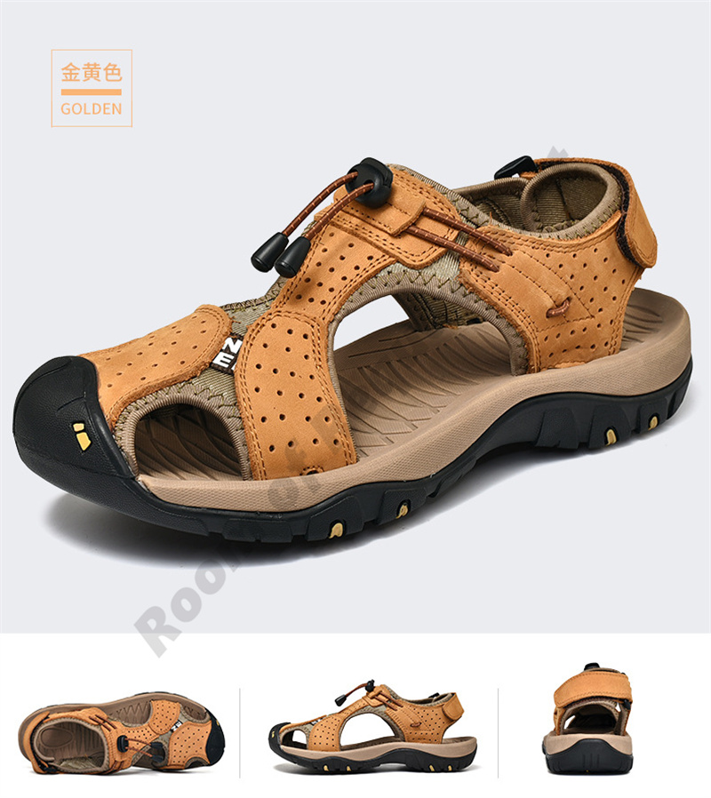Grande taille sandales hommes 2022 été nouveau respirant orteil sandale loisirs de plein air chaussures de plage décontractées 003 bleu