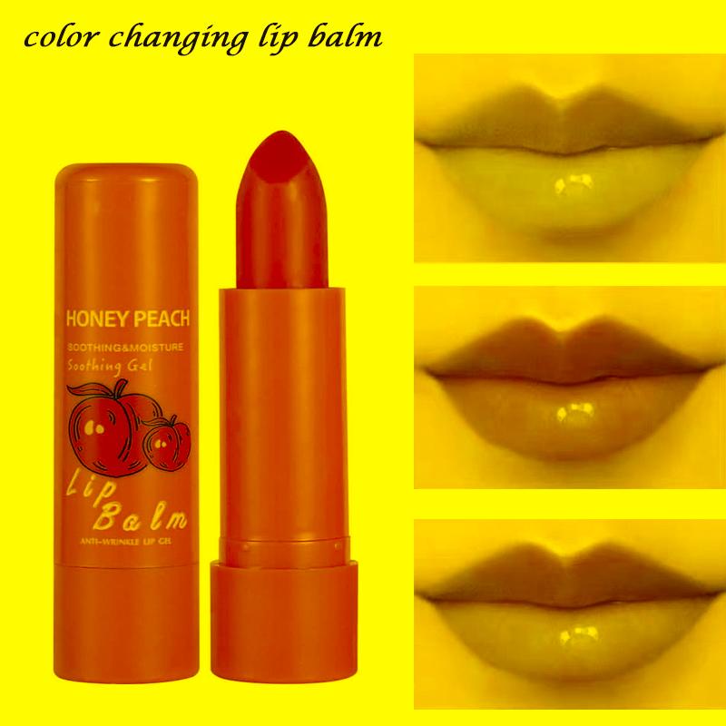 

Lip Gloss Colour-changing Peach Jelly Lipstick Long Lasting Nourishing Fades Wrinkles Brighten Prevents Dryness Lips Skin CareLip GlossLip, Color changing lipst