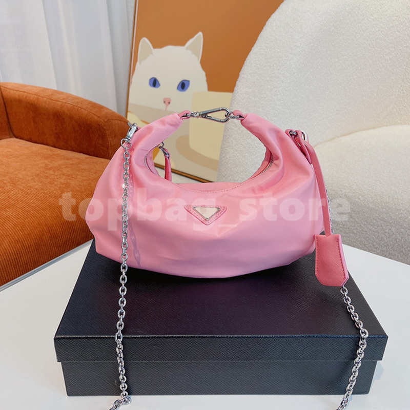 

Womens Luxury Shoulder bag Solid Color Hobos Bag With Chain Ladies Crossbody Purse Wallet Handbags clutch, Pink