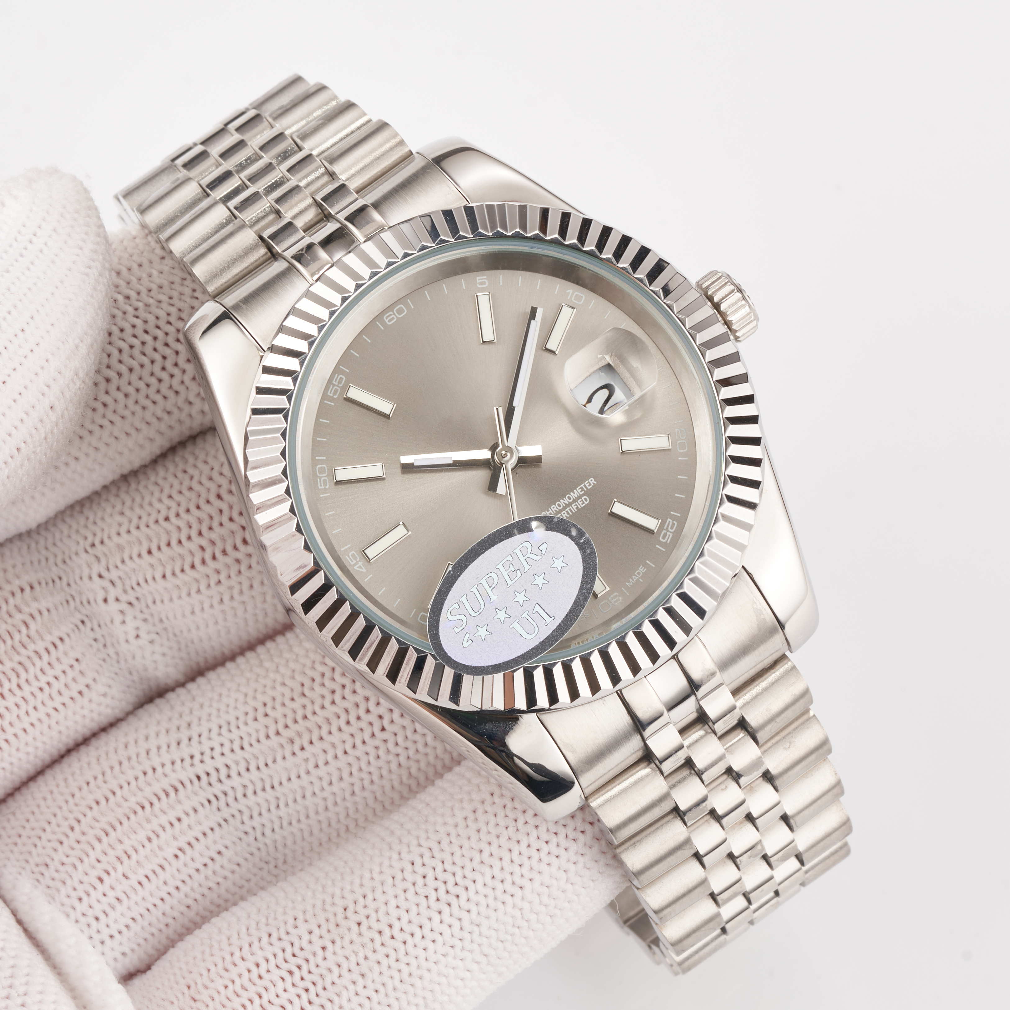 

Quartz Machine Watch Men and Women Couples U1 Quality 28mm 31mm 36mm 41mm Rose Silver Brown Blue Stainless Steel Water Resistant Luminous, Champagne