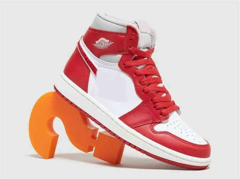 

2022 Authentic High OG 1 WMNS Newstalgia Shoes Mens 1s DJ4891-061 Sports Sneakers Light Iron Ore Varsity Red Sail With Original Box