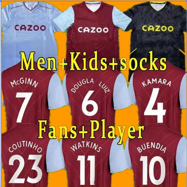 

soccer jersey 22 23 Aston Buendia El Ghazi Traore WESLEY McGINN WATKINS SANSON MINGS Men kid kit full set Football Villas TARGETT DOUGLAS LUIZ 2022 2023 player AA, Third