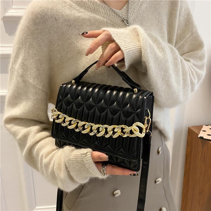 

Evening Bags Top Handle Bag Women Designer Handbag Female PU Leather Travel Single-Shoulder Crossbody Purse Bolsa Feminina, Black